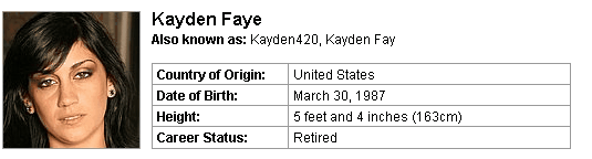 Pornstar Kayden Faye