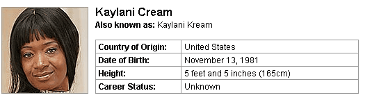 Pornstar Kaylani Cream