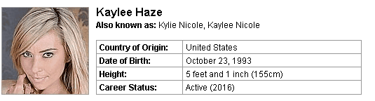 Pornstar Kaylee Haze
