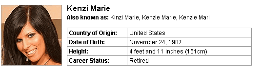 Pornstar Kenzi Marie
