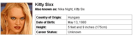 Pornstar Kitty Sixx