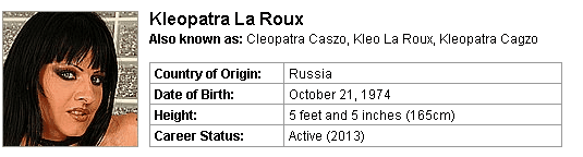 Pornstar Kleopatra La Roux