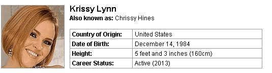 Pornstar Krissy Lynn