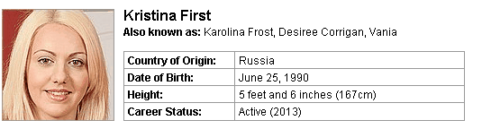 Pornstar Kristina First