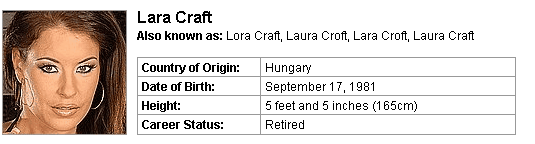 Pornstar Lara Craft