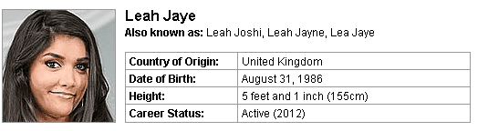 Pornstar Leah Jaye