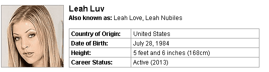 Pornstar Leah Luv
