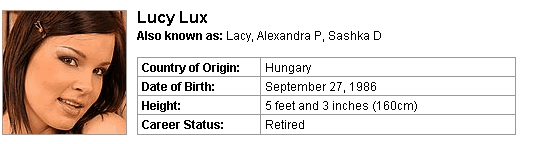 Pornstar Lucy Lux