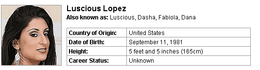 Pornstar Luscious Lopez