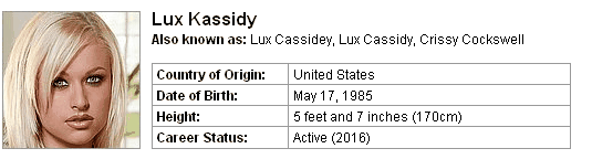 Pornstar Lux Kassidy