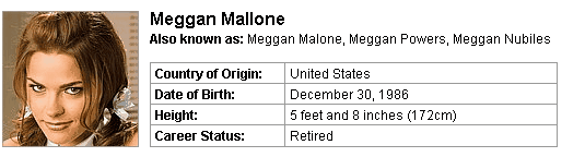 Pornstar Meggan Mallone