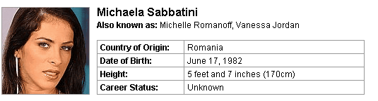 Pornstar Michaela Sabbatini