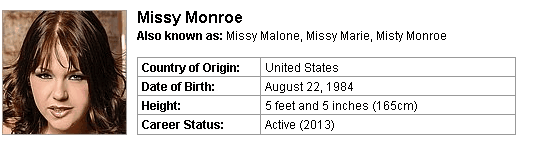 Pornstar Missy Monroe