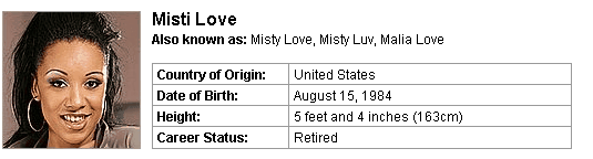 Pornstar Misti Love