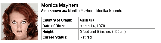 Pornstar Monica Mayhem