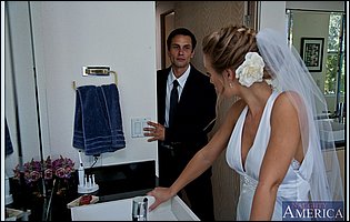 Beautiful bride Nicole Aniston gets fucked by handsome guy