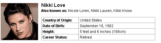 Pornstar Nikki Love