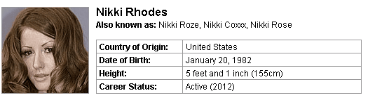 Pornstar Nikki Rhodes