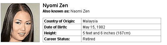Pornstar Nyomi Zen