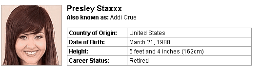 Pornstar Presley Staxxx