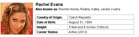 Pornstar Rachel Evans