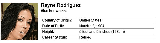 Pornstar Rayne Rodriguez