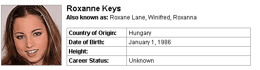 Pornstar Roxanne Keys