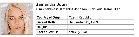 Pornstar Samantha Joon
