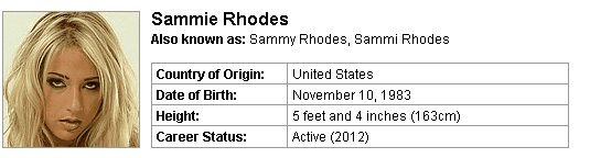 Pornstar Sammie Rhodes