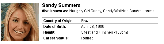 Pornstar Sandy Summers