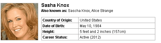 Pornstar Sasha Knox