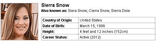 Pornstar Sierra Snow