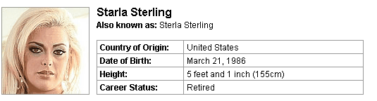 Pornstar Starla Sterling