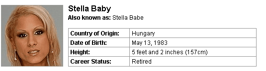 Pornstar Stella Baby