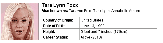 Pornstar Tara Lynn Foxx