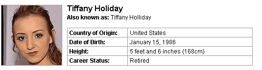 Pornstar Tiffany Holiday