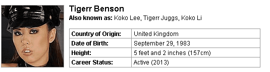 Pornstar Tigerr Benson