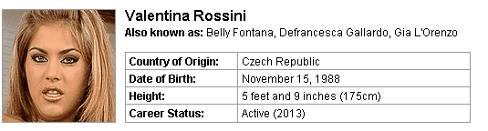 Pornstar Valentina Rossini