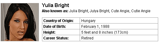 Pornstar Yulia Bright