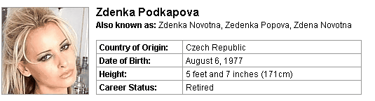 Pornstar Zdenka Podkapova