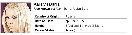 Pornstar Aaralyn Barra