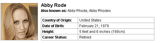 Pornstar Abby Rode