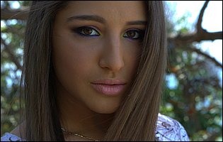 Gorgeous brunette Abella Danger exposing her sexy ass outdoor