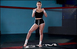 Sexy fighter Abella Danger exposing her body