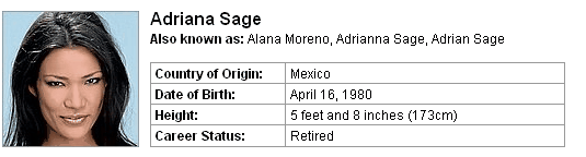 Pornstar Adriana Sage