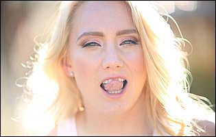 AJ Applegate has hot sex with handsome guy in the garden