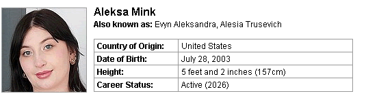 Pornstar Aleksa Mink