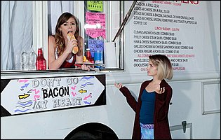 Alex Blake fucking a big hard cock in a food truck