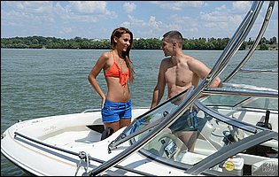 Alexis Brill enjoying hot sex on boat