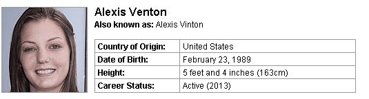 Pornstar Alexis Venton